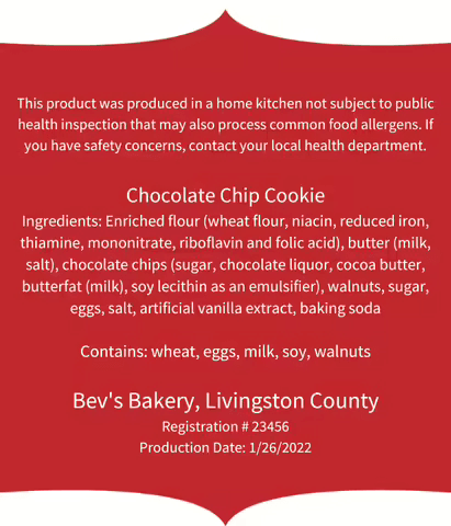 Illinois Extension cottage food labeling from an official public university extension source