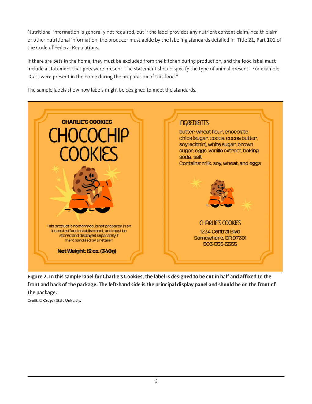 OSU Extension EM 9192 Charlie's Cookies sample from an official public university extension source