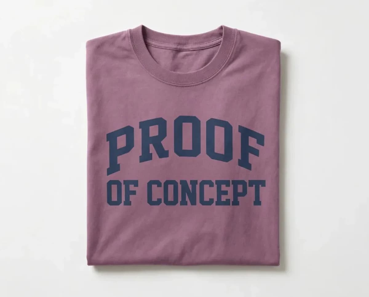 Proof of Concept t-shirt — folded