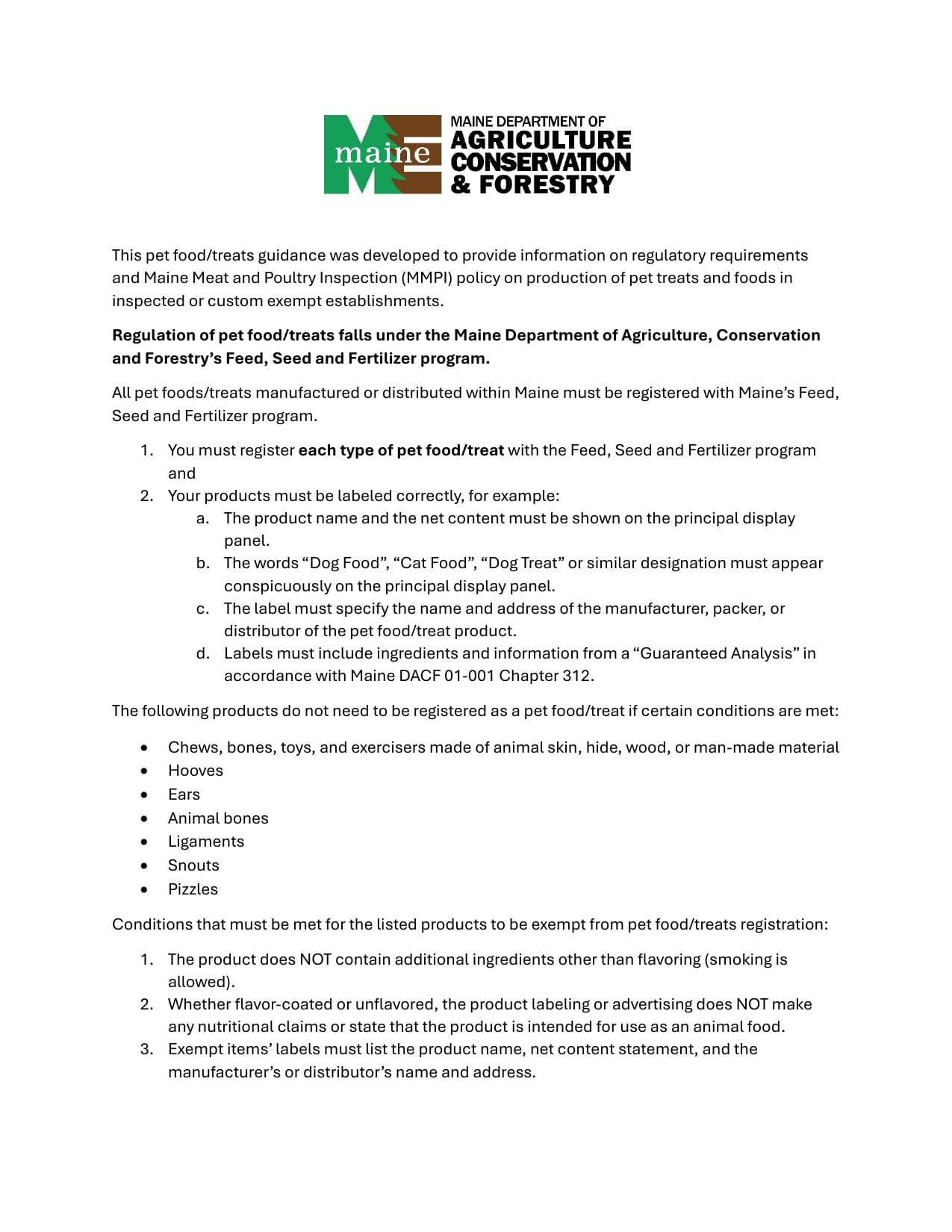 Cover preview for Maine Pet Products from Slaughterhouses