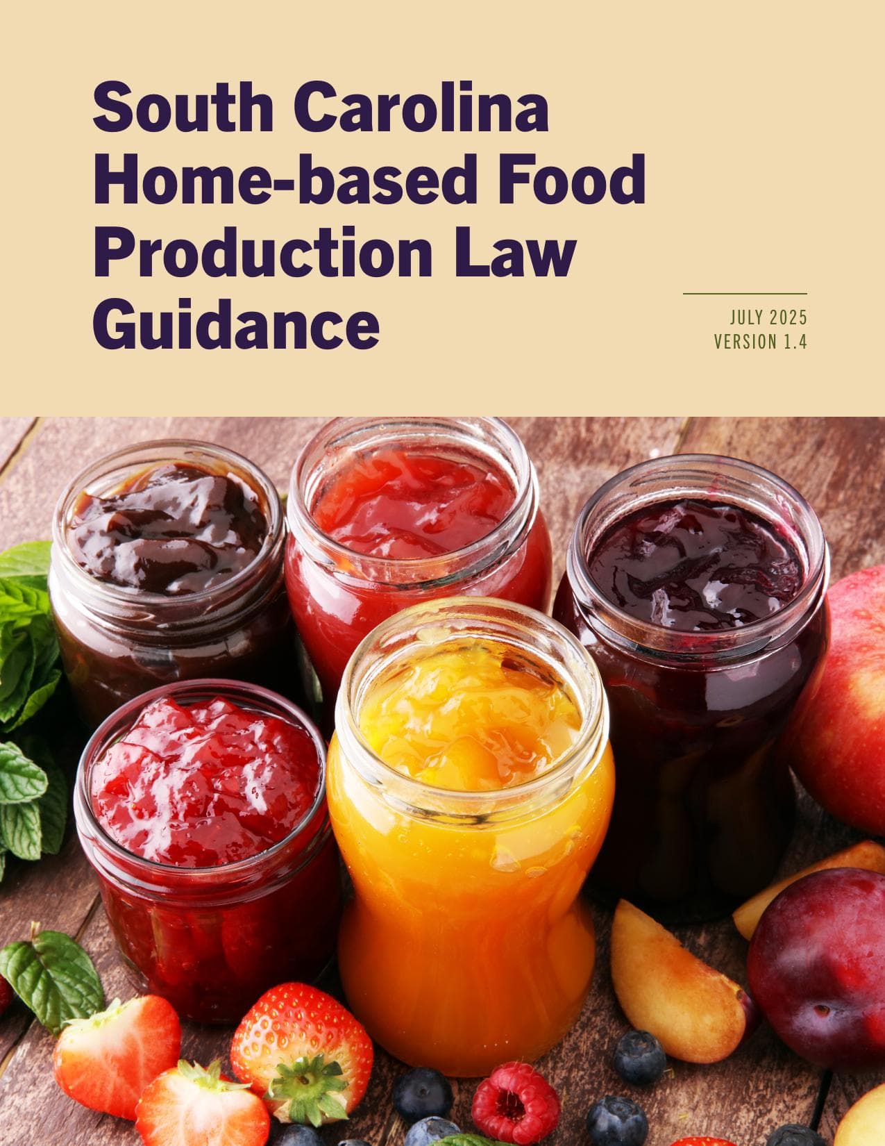 Cover preview for SC Home-based Food Production Law Book 2025