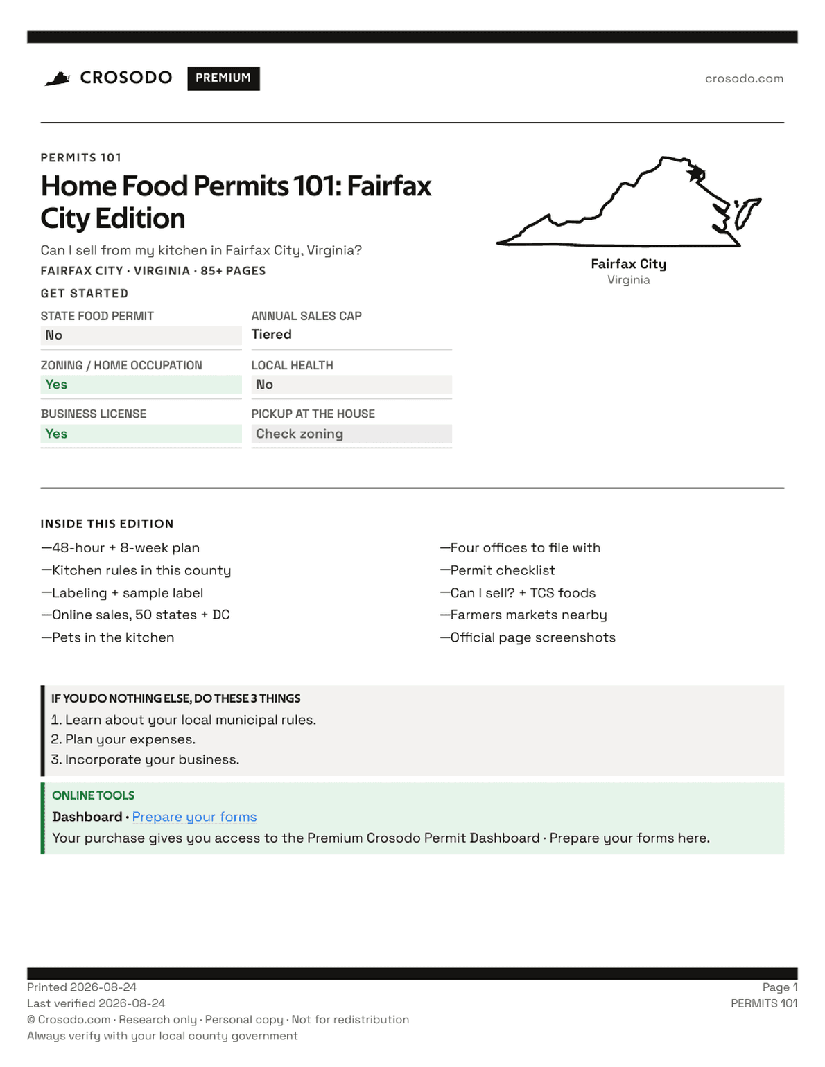 Sample cover of an included Permit Guide 101