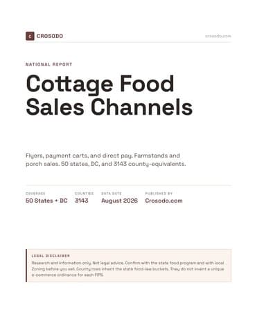 Cover of Cottage Food Sales Channels 2026