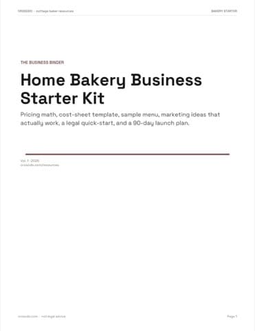 Cover of Home Bakery Starter Kit
