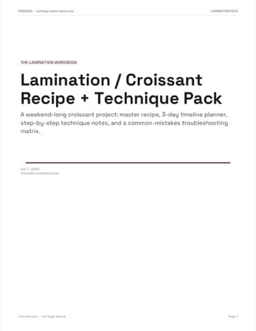 Cover of Lamination & Croissant Pack