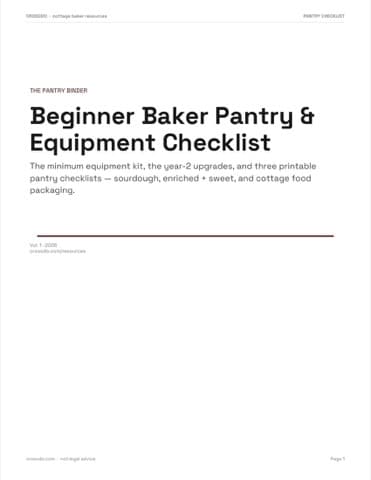 Cover of Pantry & Equipment Checklist