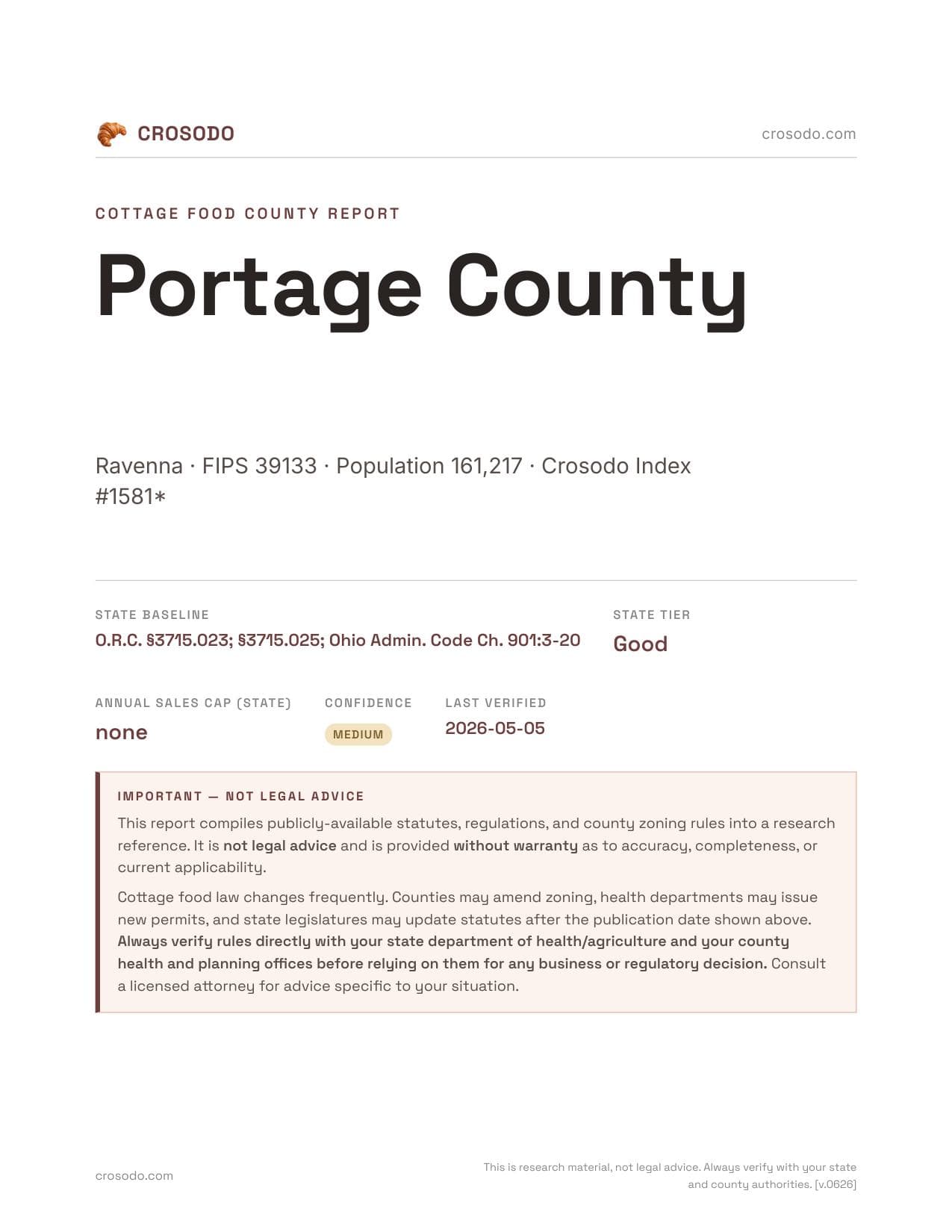 Portage County county report