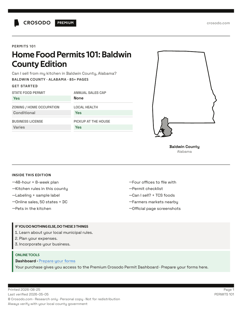 Permit Guide 101 cover for Baldwin County