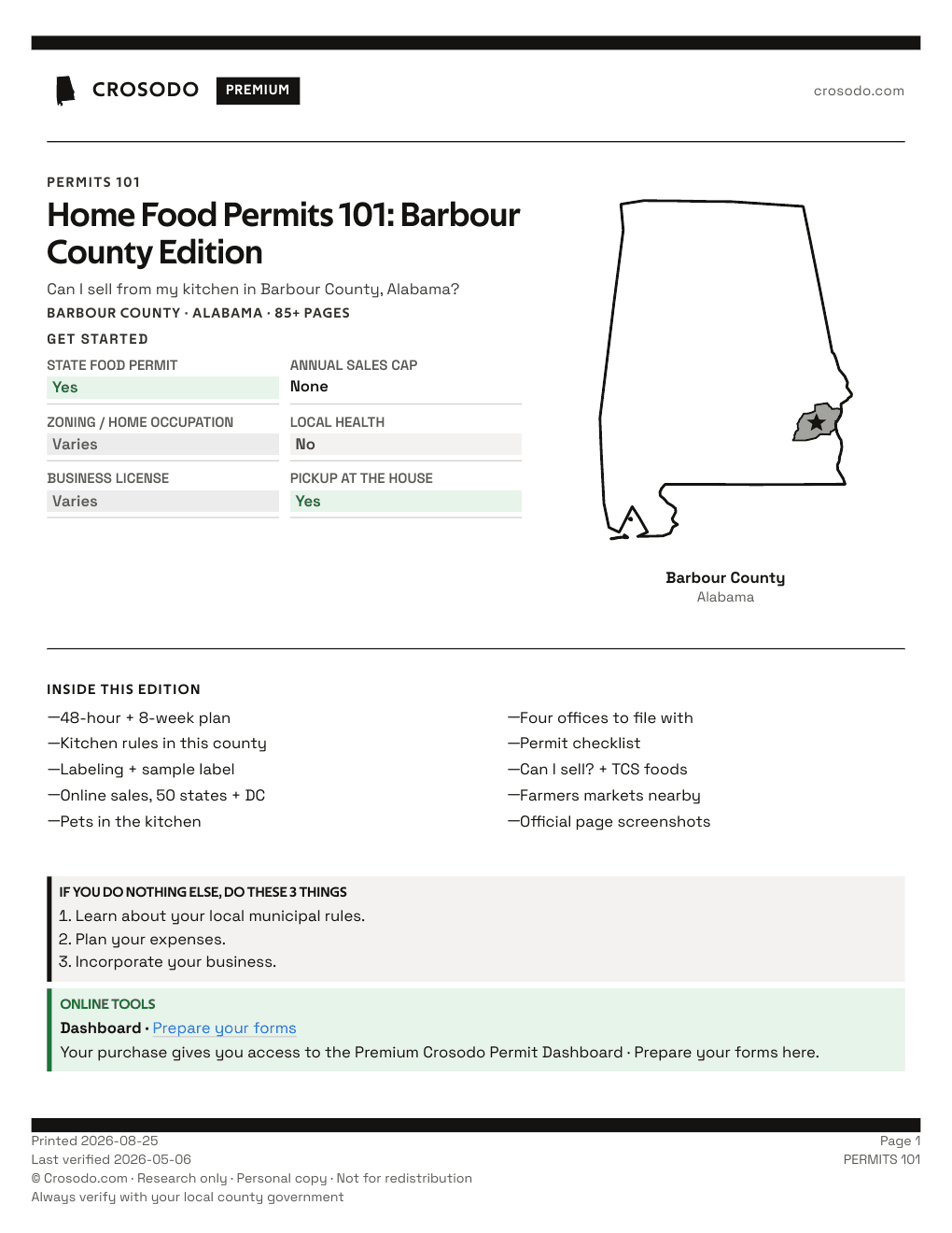 Permit Guide 101 cover for Barbour County
