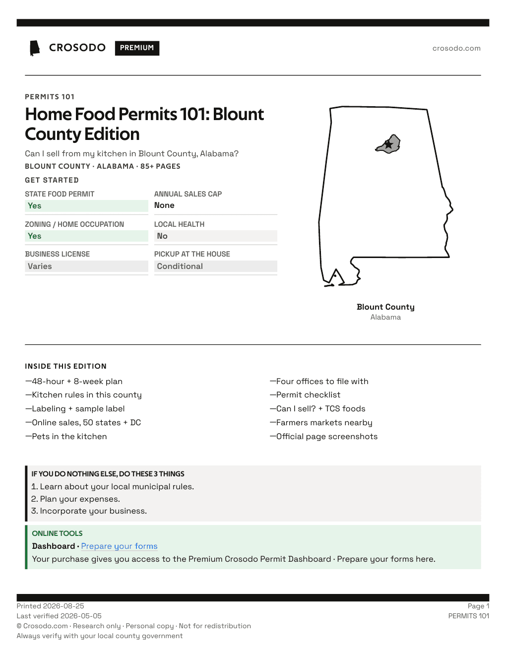 Permit Guide 101 cover for Blount County