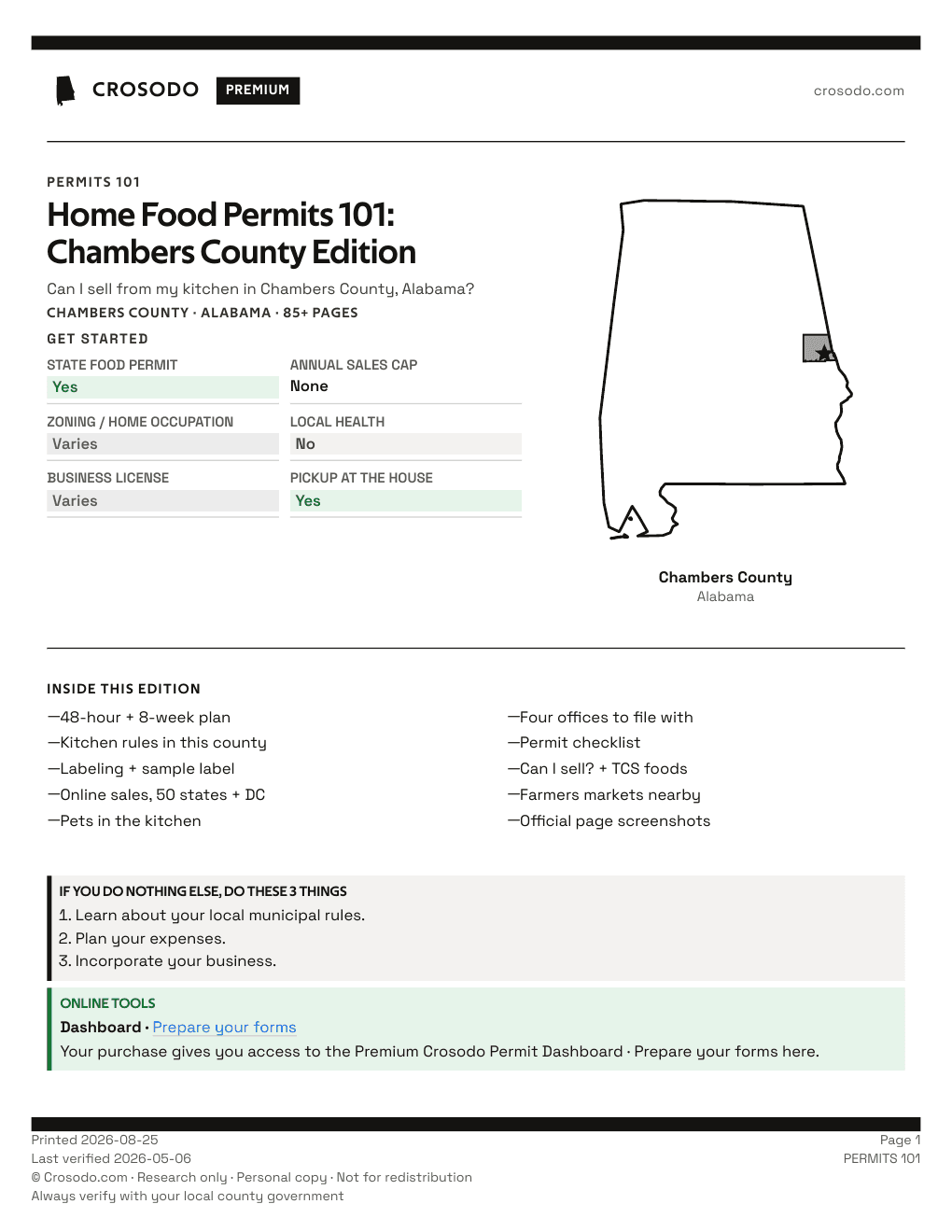 Permit Guide 101 cover for Chambers County