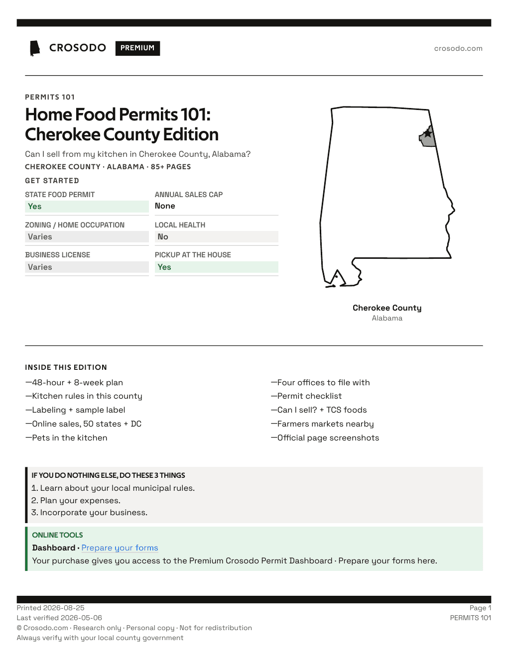 Permit Guide 101 cover for Cherokee County