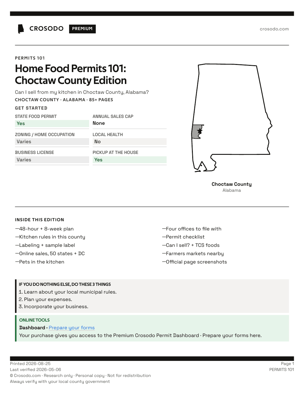 Permit Guide 101 cover for Choctaw County