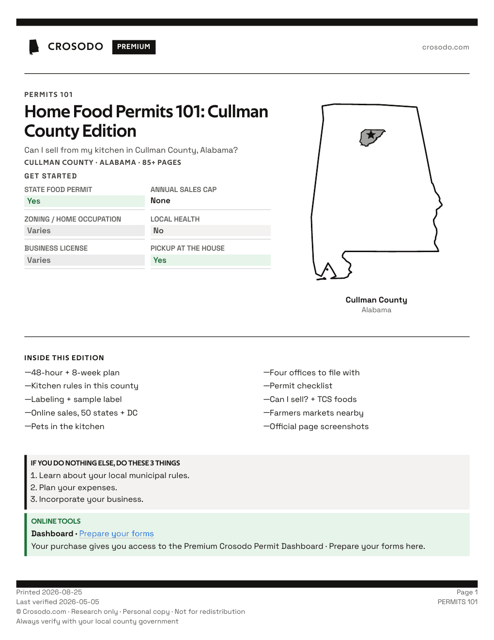 Permit Guide 101 cover for Cullman County