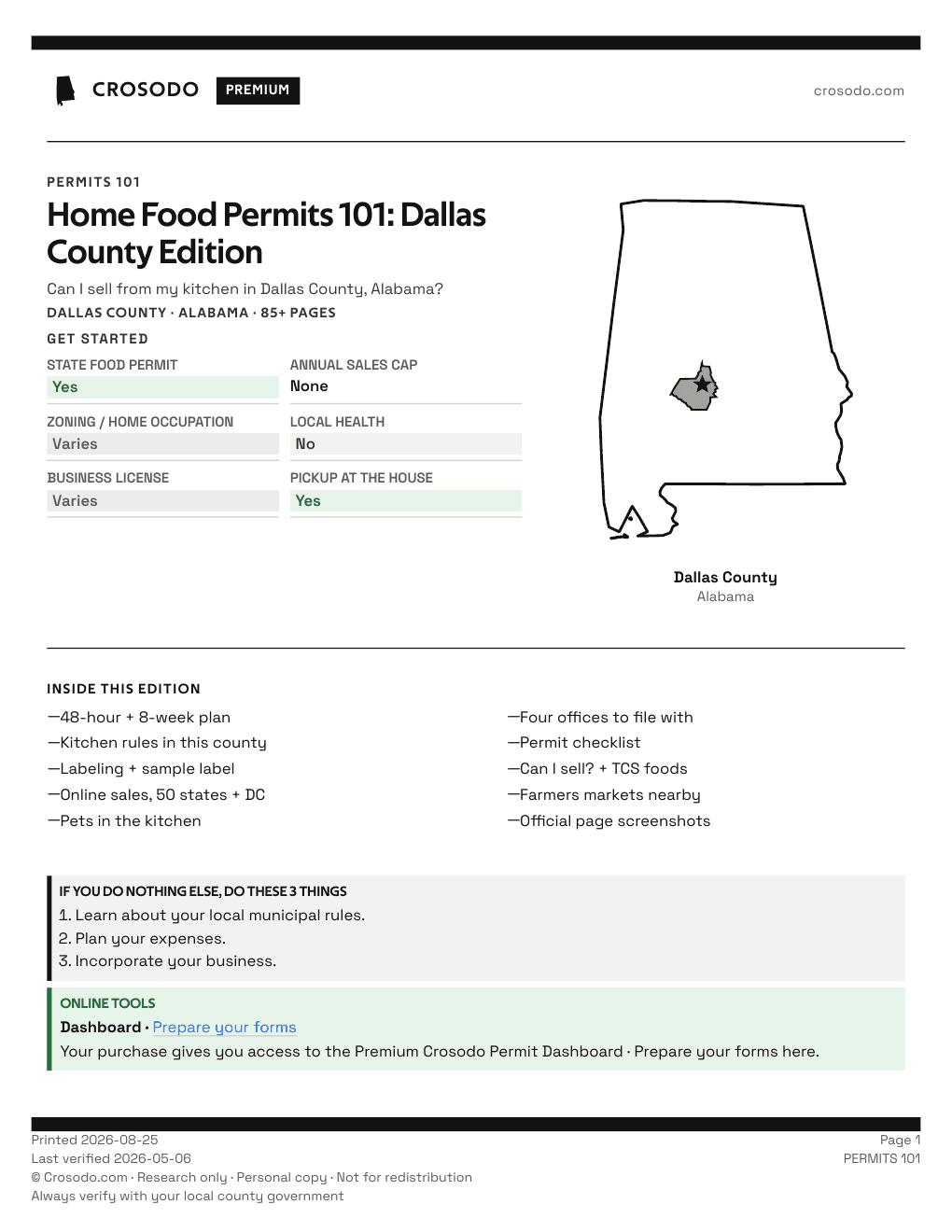 Permit Guide 101 cover for Dallas County
