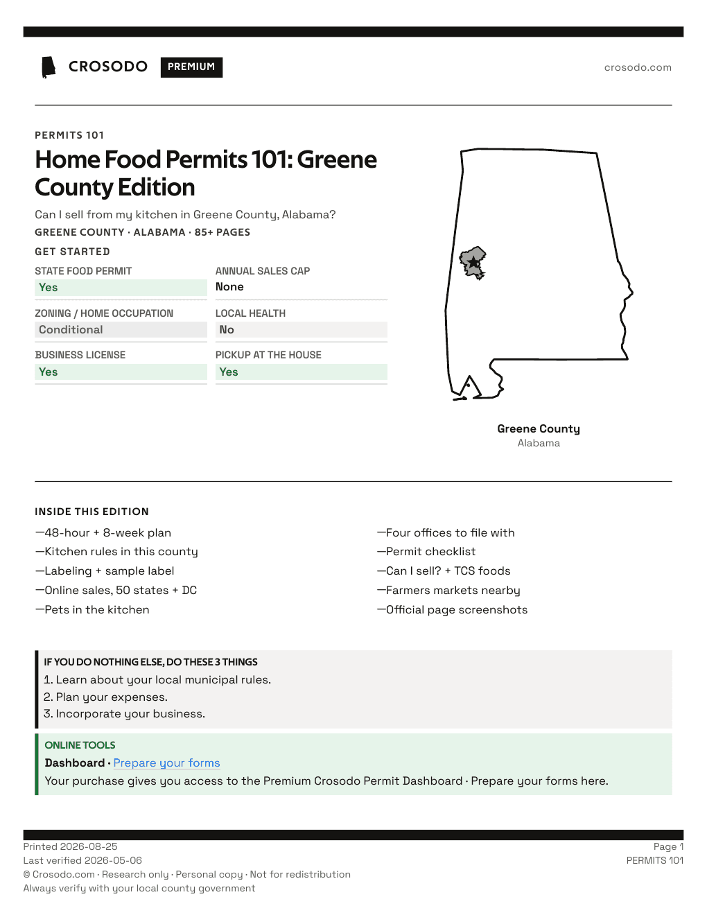 Permit Guide 101 cover for Greene County