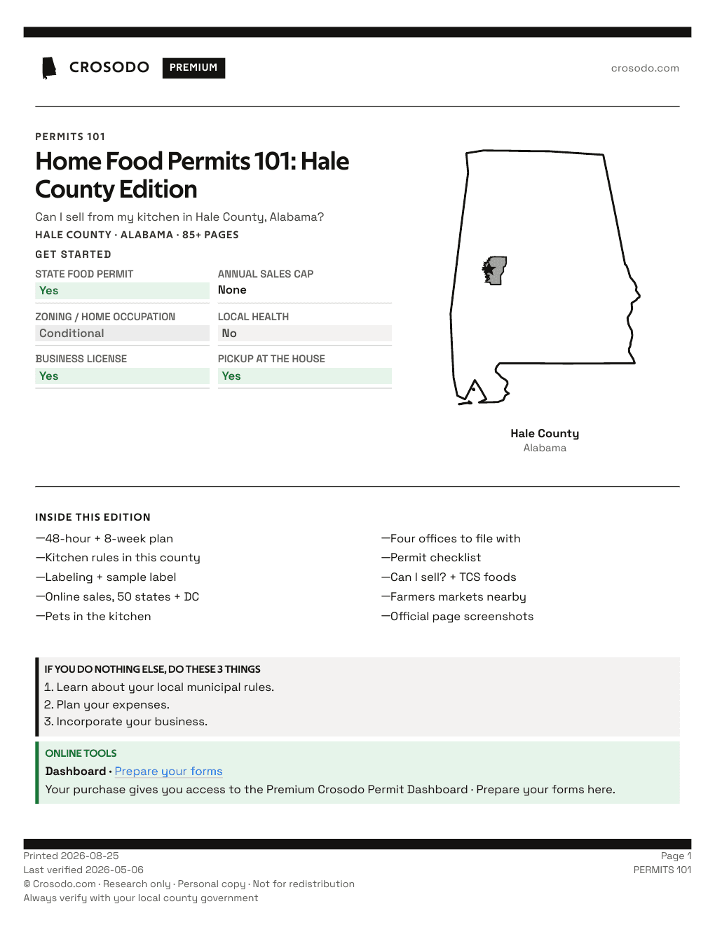 Permit Guide 101 cover for Hale County