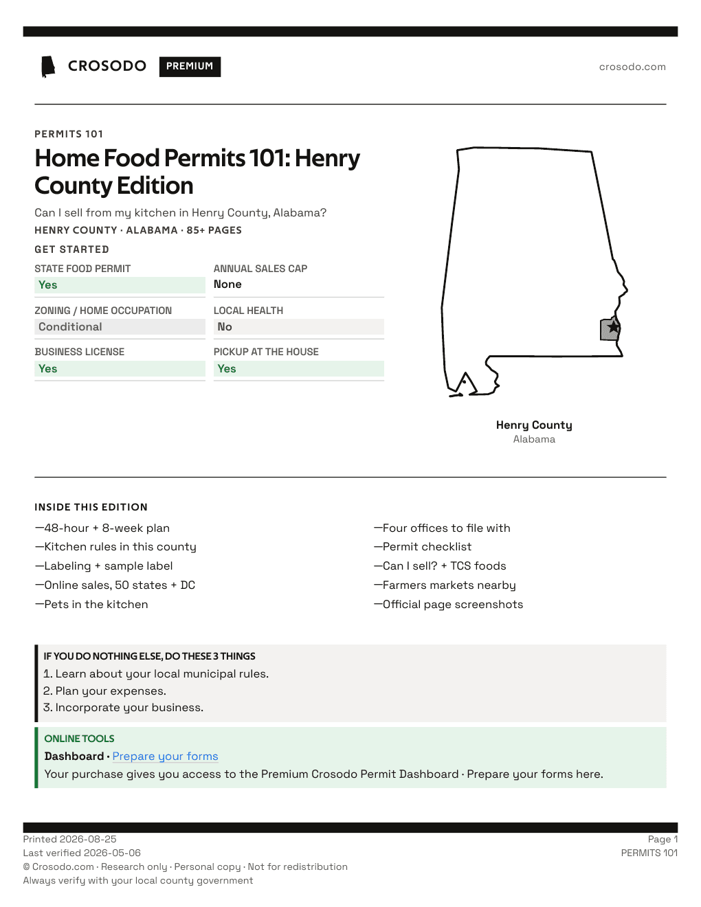 Permit Guide 101 cover for Henry County