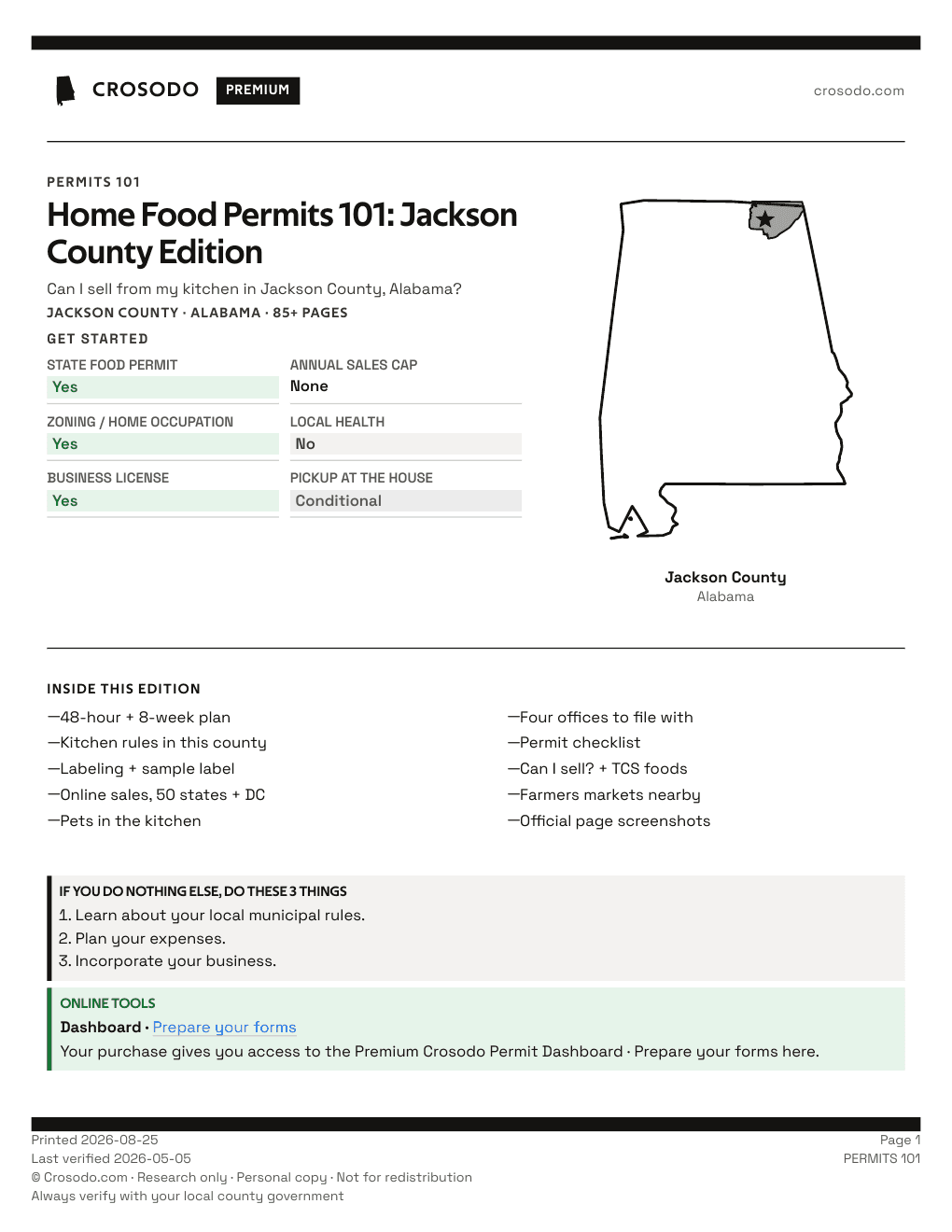 Permit Guide 101 cover for Jackson County