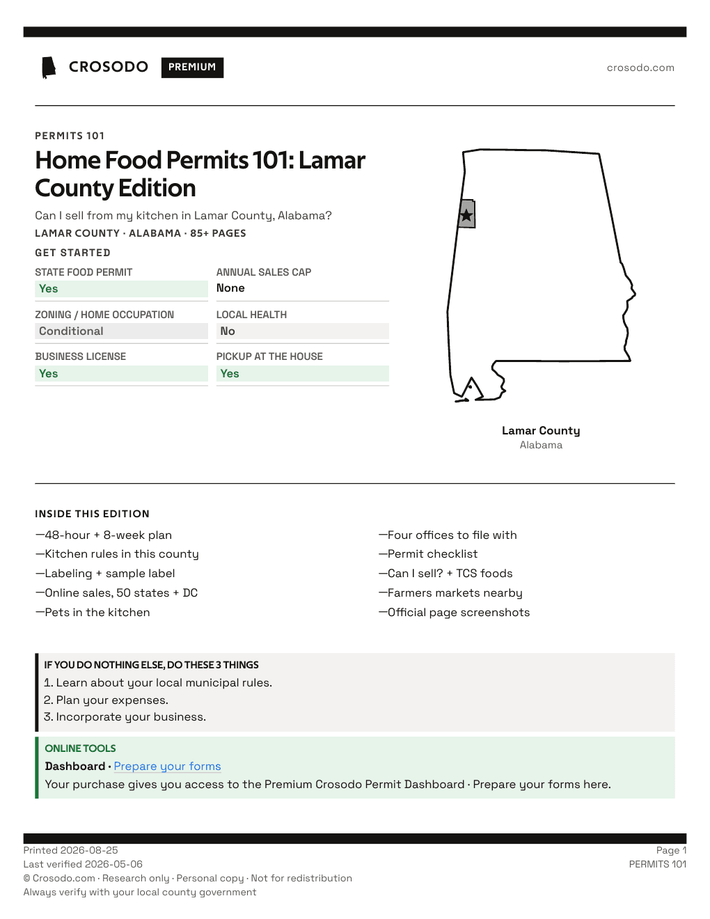 Permit Guide 101 cover for Lamar County