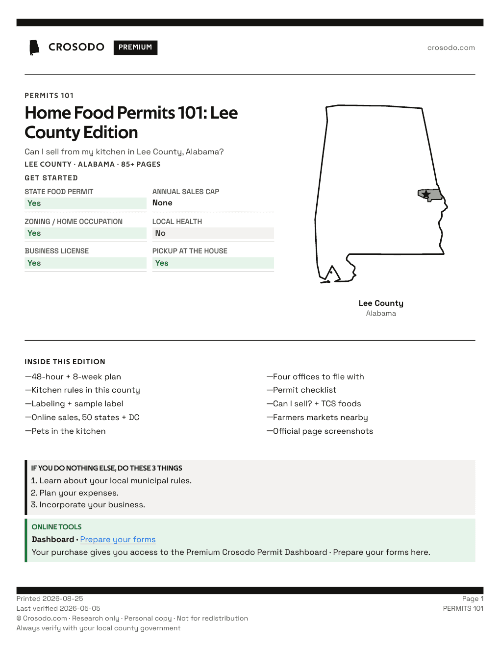 Permit Guide 101 cover for Lee County