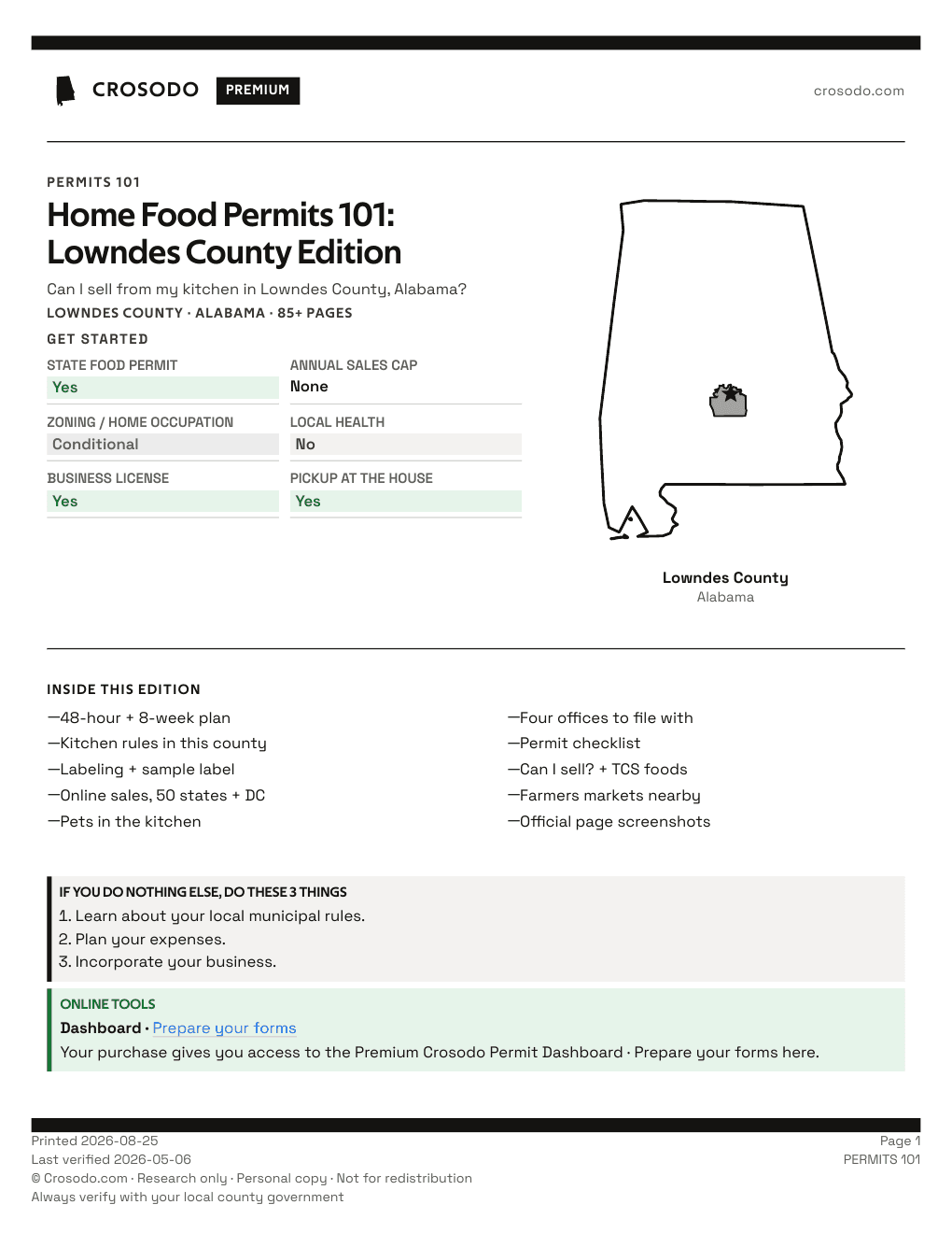 Permit Guide 101 cover for Lowndes County