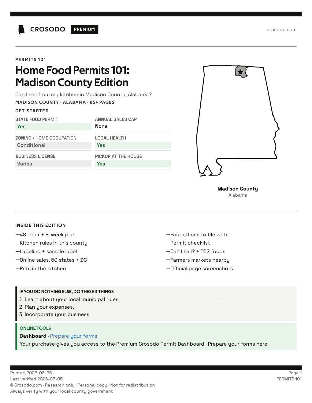 Permit Guide 101 cover for Madison County