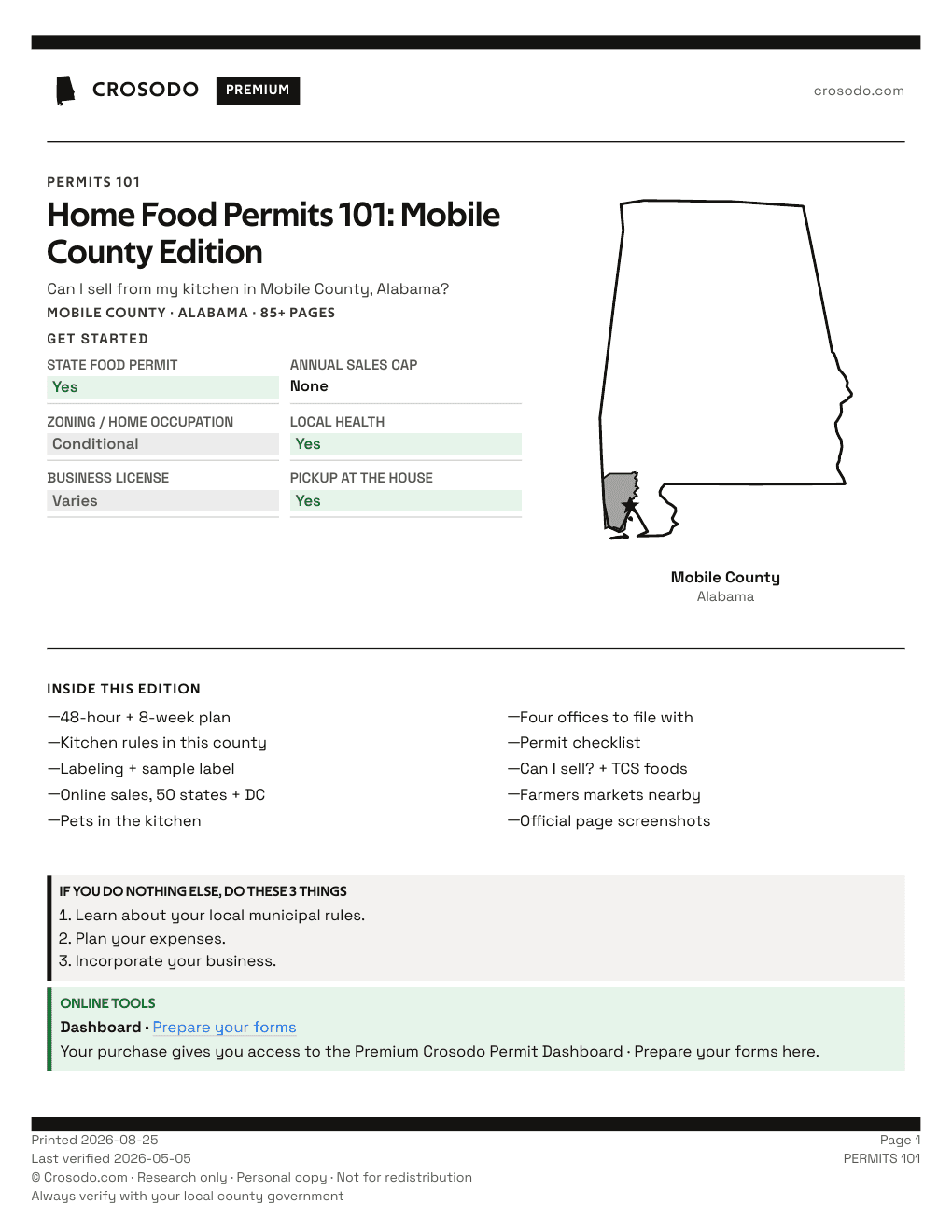 Permit Guide 101 cover for Mobile County
