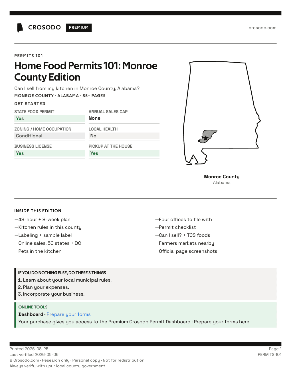 Permit Guide 101 cover for Monroe County