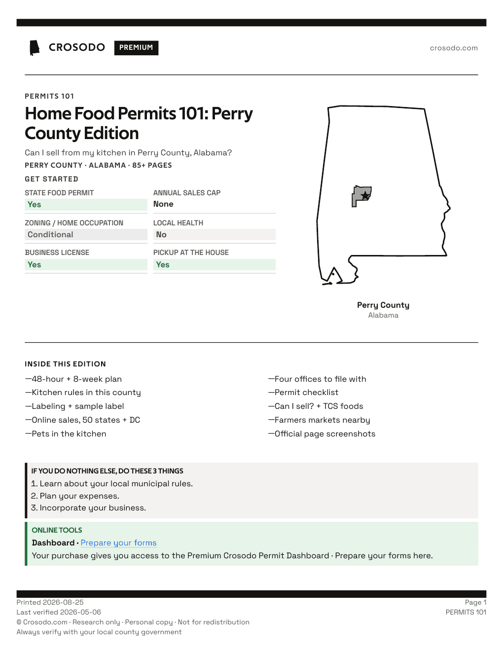 Permit Guide 101 cover for Perry County