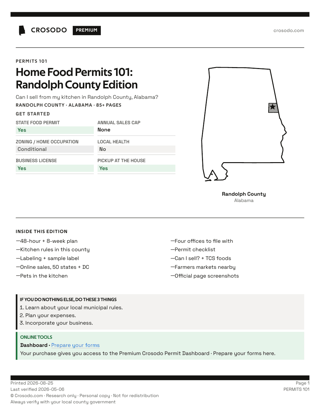 Permit Guide 101 cover for Randolph County