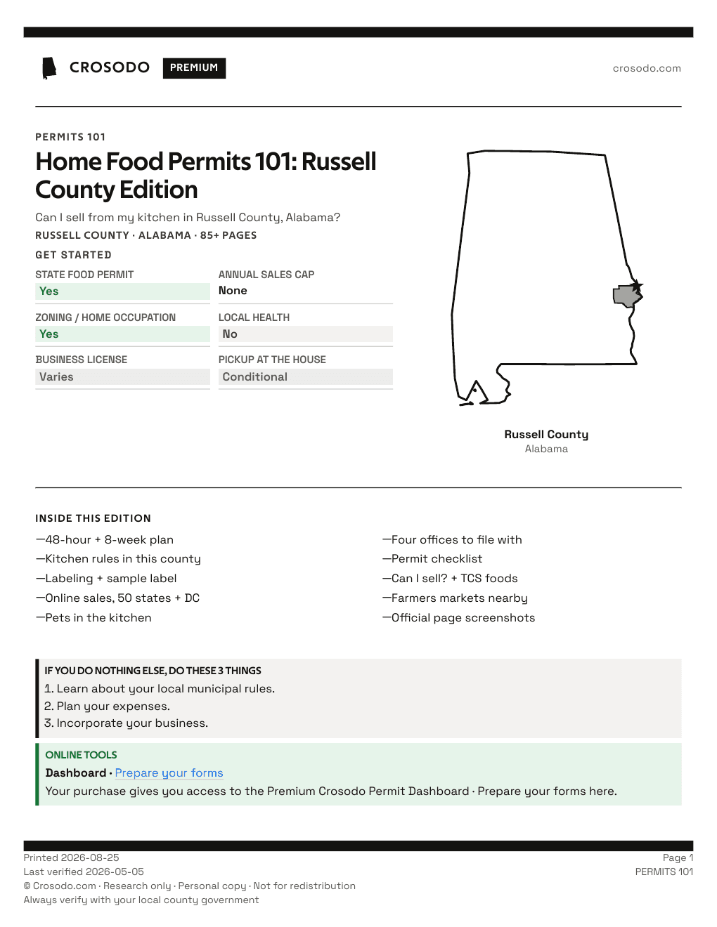 Permit Guide 101 cover for Russell County
