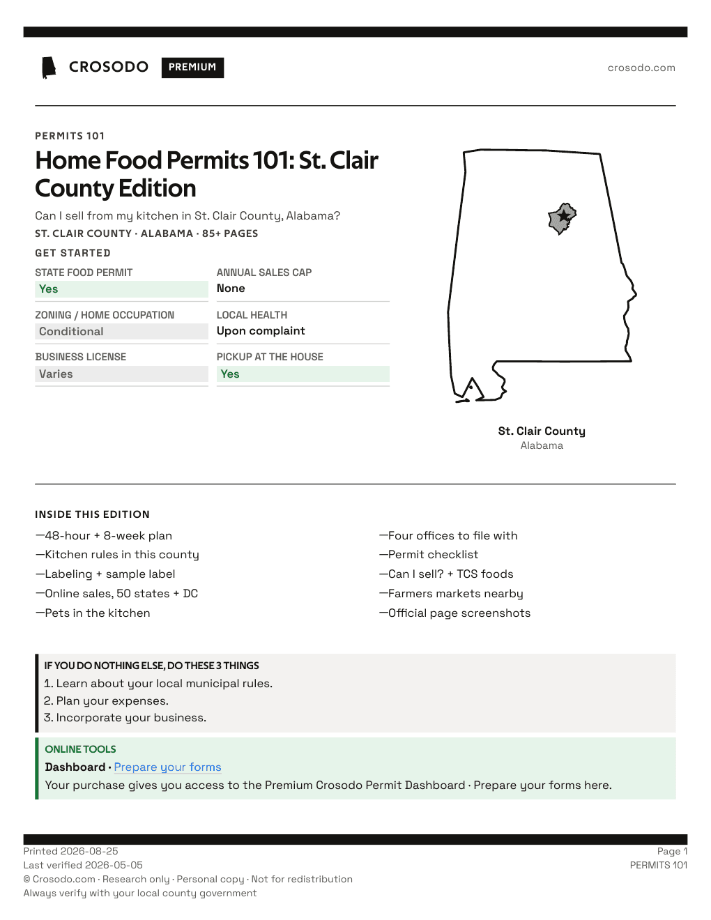 Permit Guide 101 cover for St. Clair County