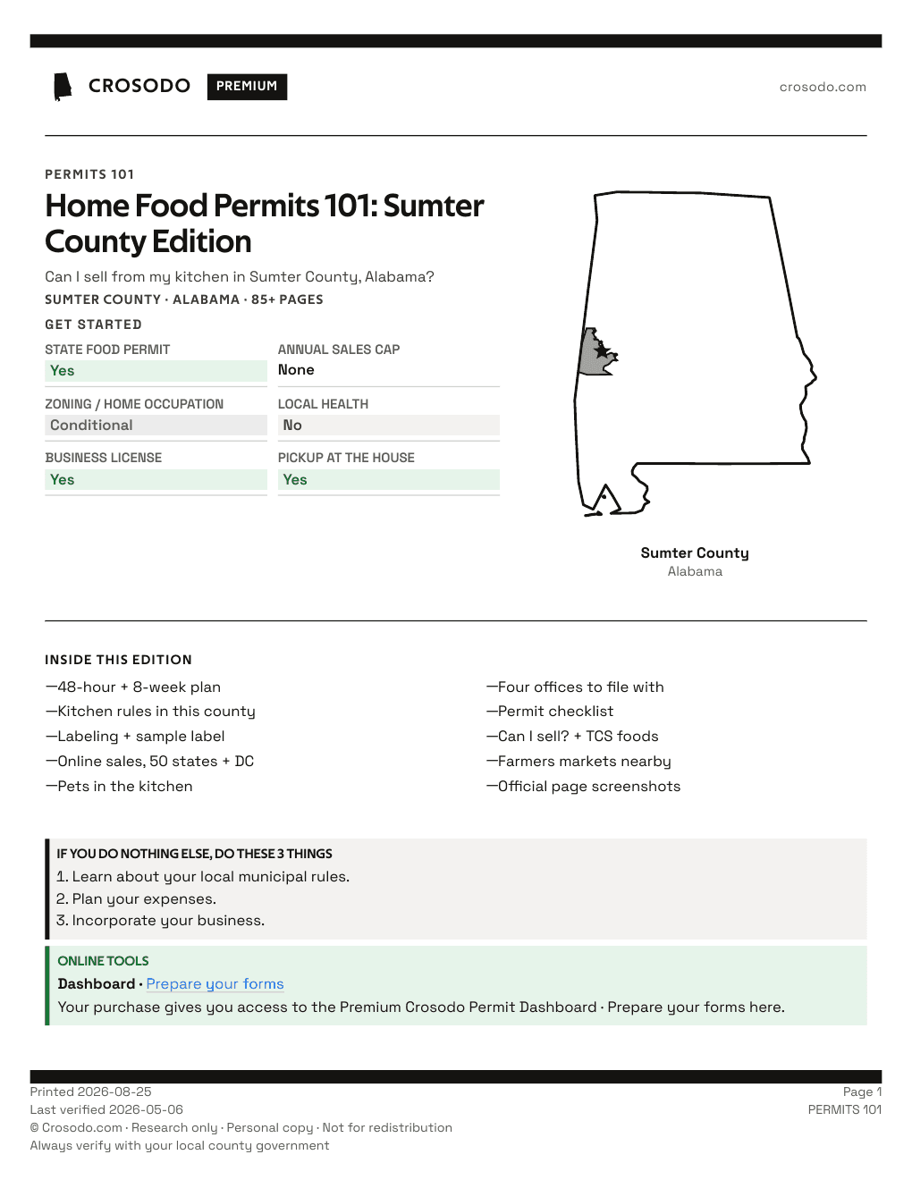 Permit Guide 101 cover for Sumter County