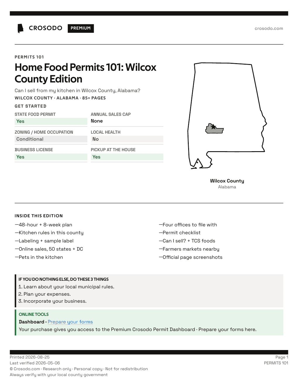 Permit Guide 101 cover for Wilcox County