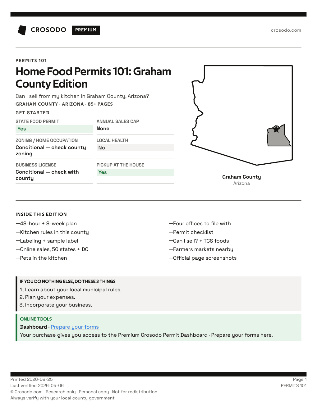 Permit Guide 101 cover for Graham County