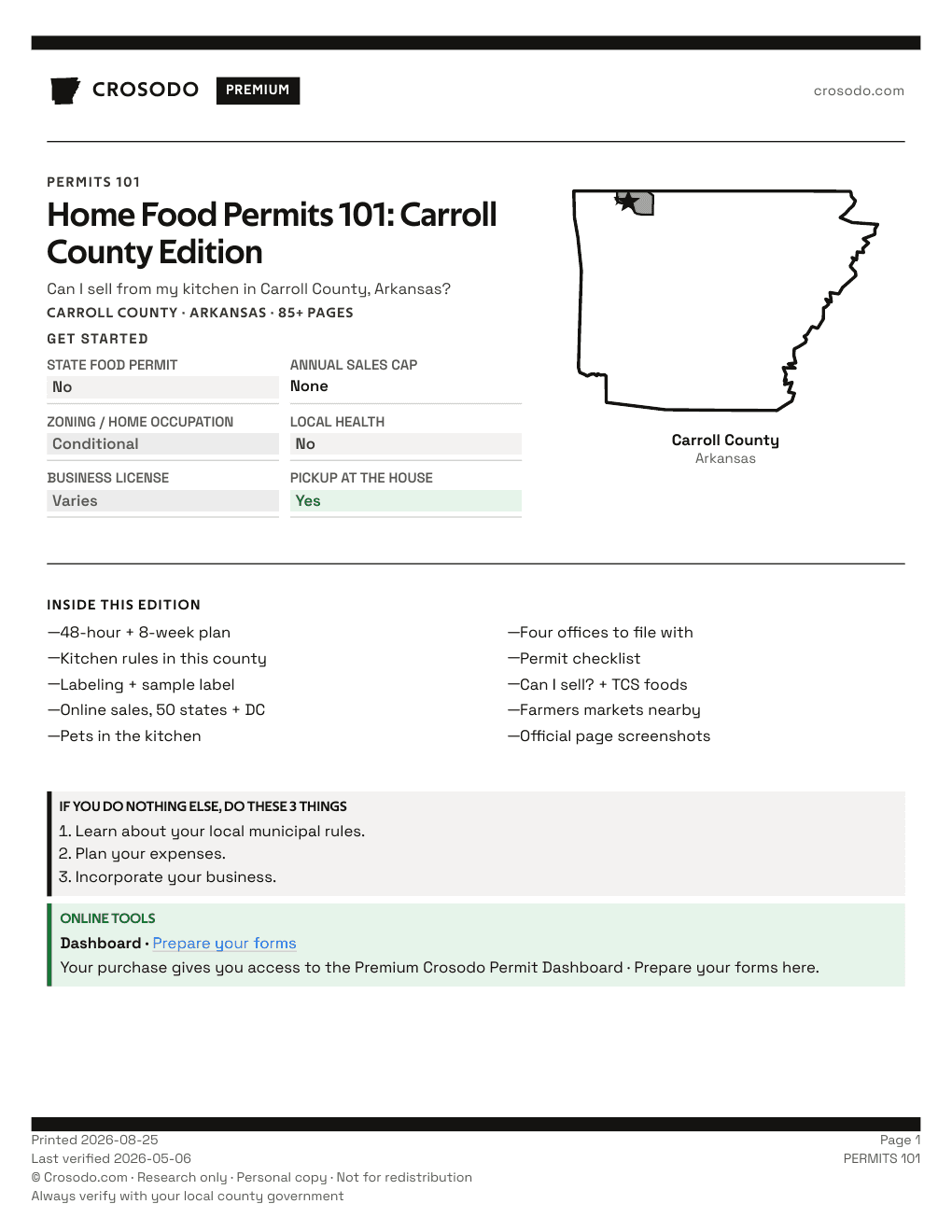 Permit Guide 101 cover for Carroll County