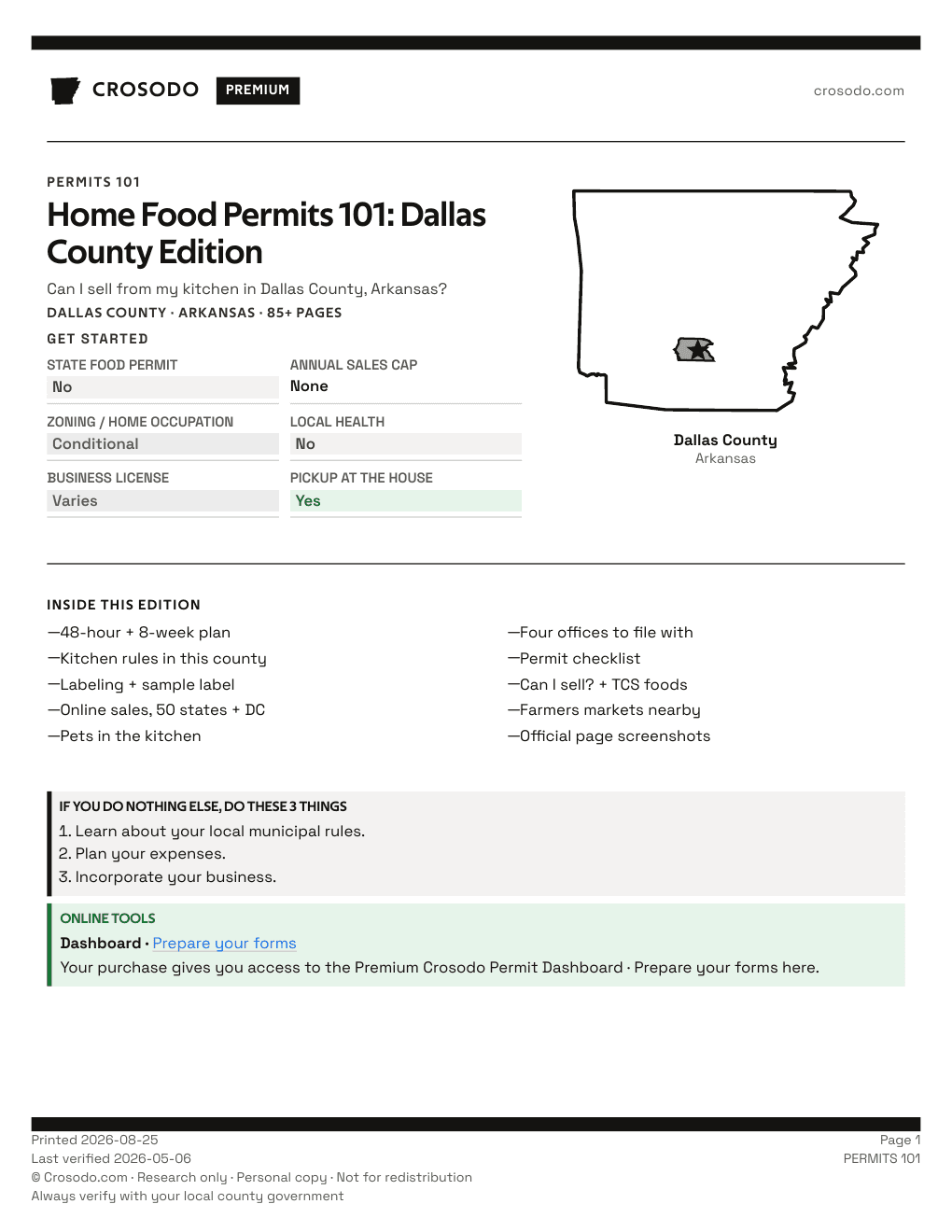 Permit Guide 101 cover for Dallas County