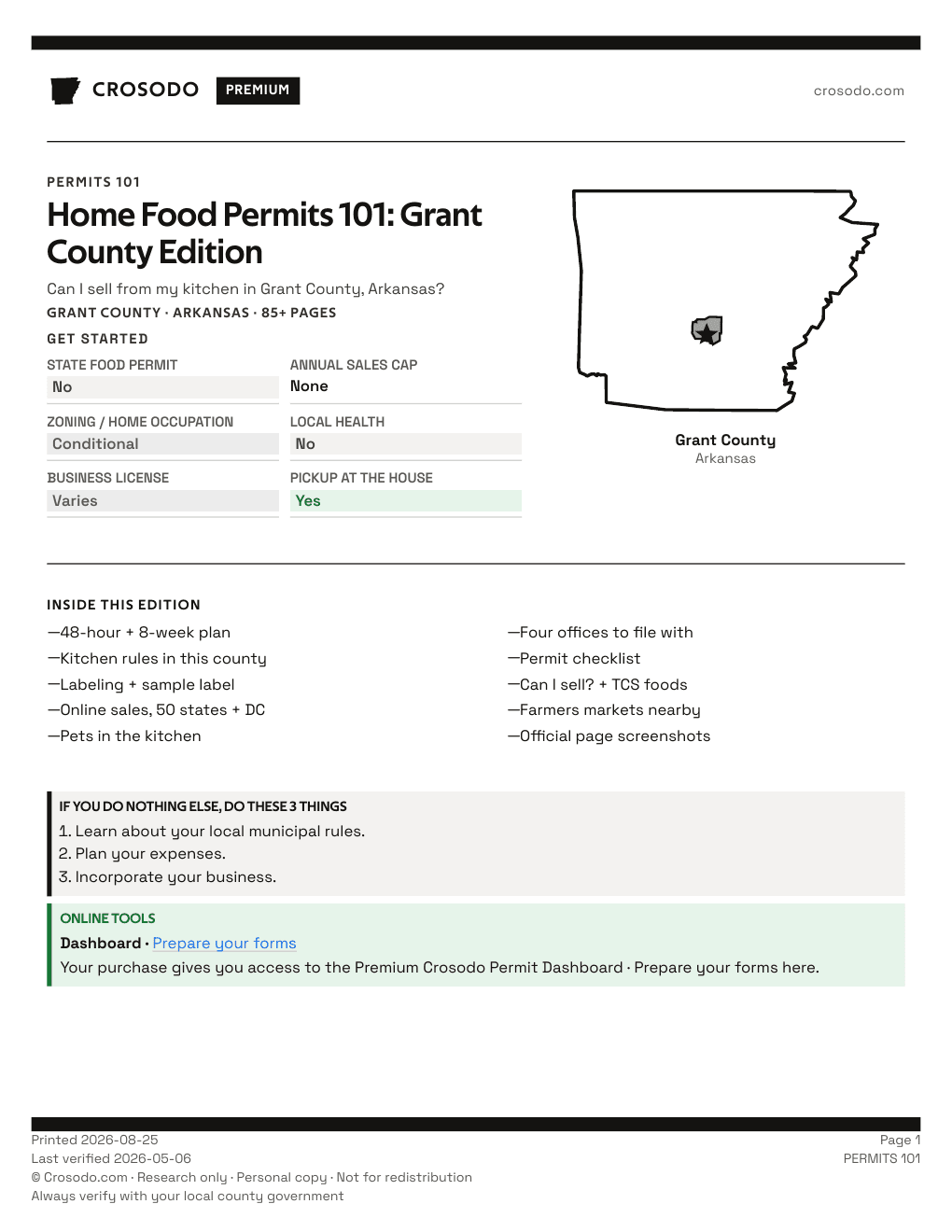 Permit Guide 101 cover for Grant County