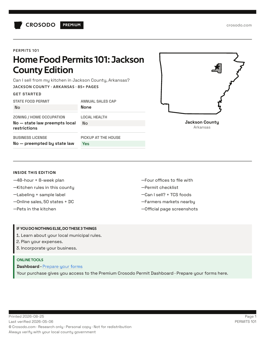 Permit Guide 101 cover for Jackson County