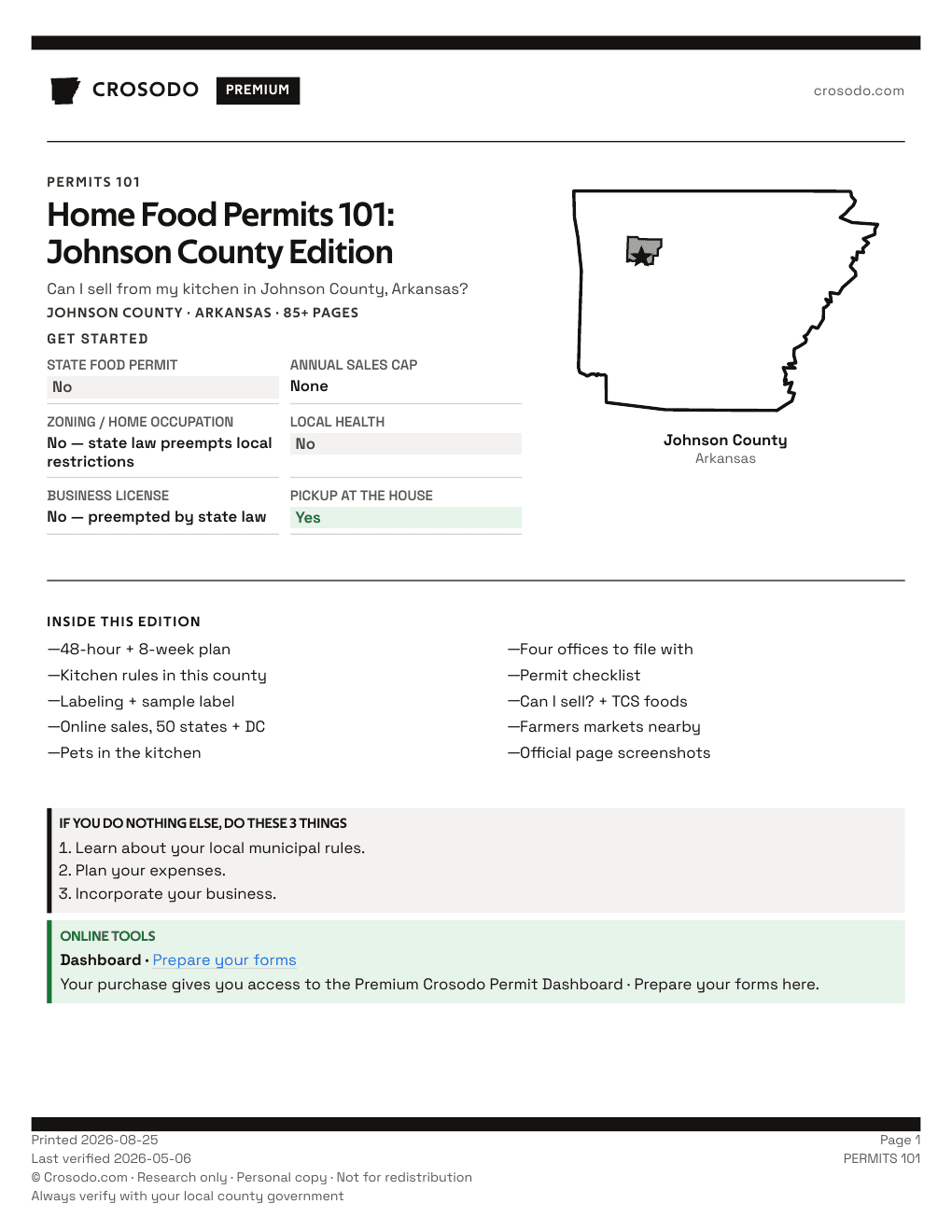 Permit Guide 101 cover for Johnson County