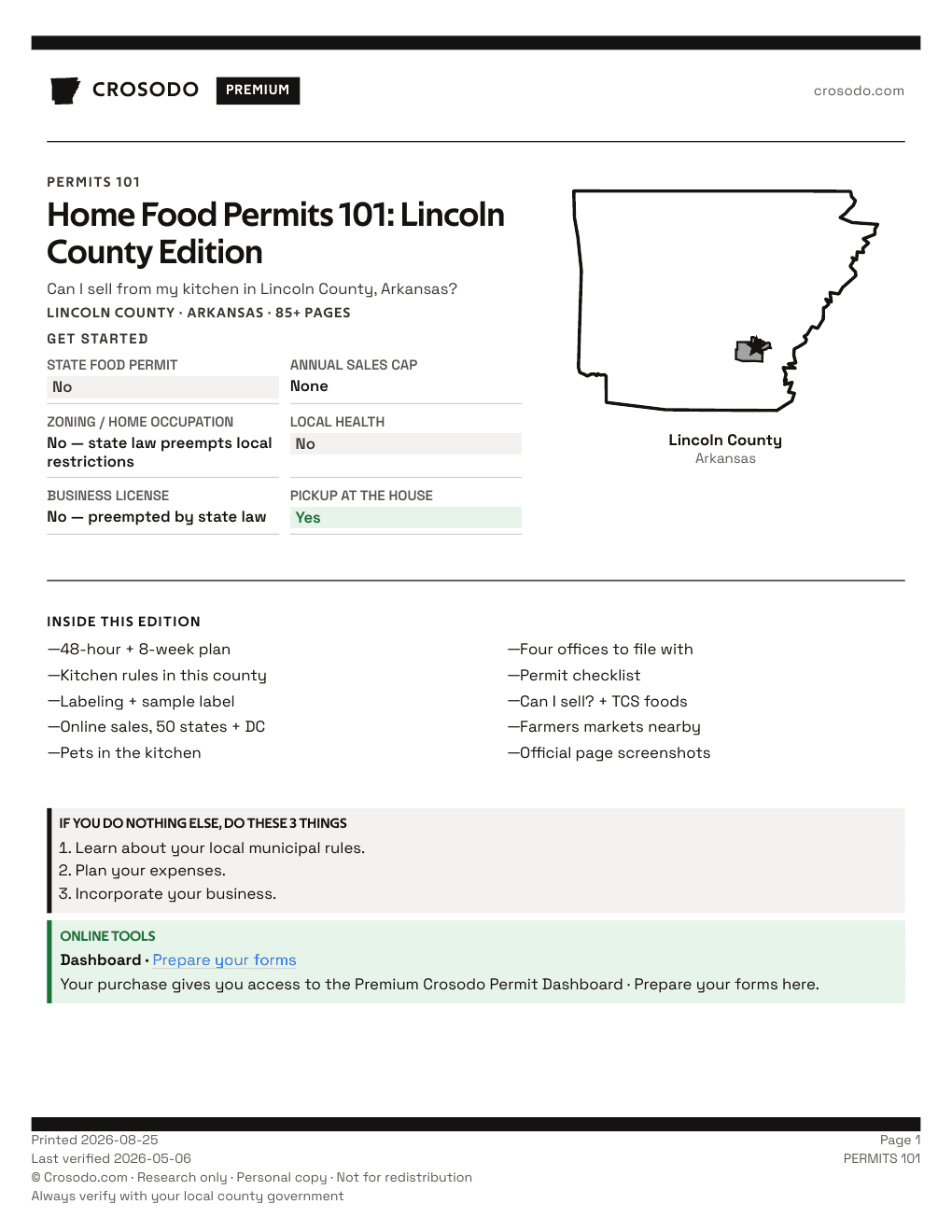 Permit Guide 101 cover for Lincoln County