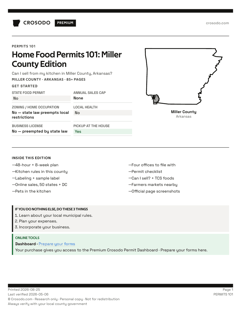 Permit Guide 101 cover for Miller County