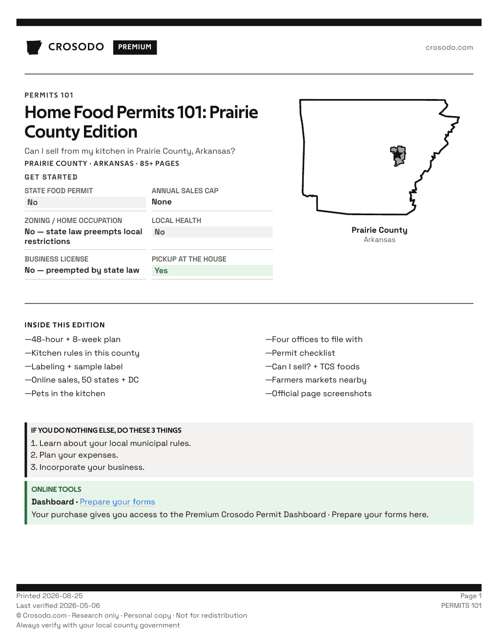 Permit Guide 101 cover for Prairie County