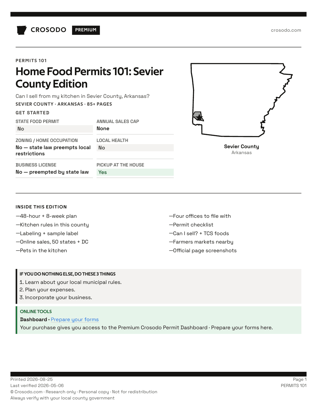 Permit Guide 101 cover for Sevier County