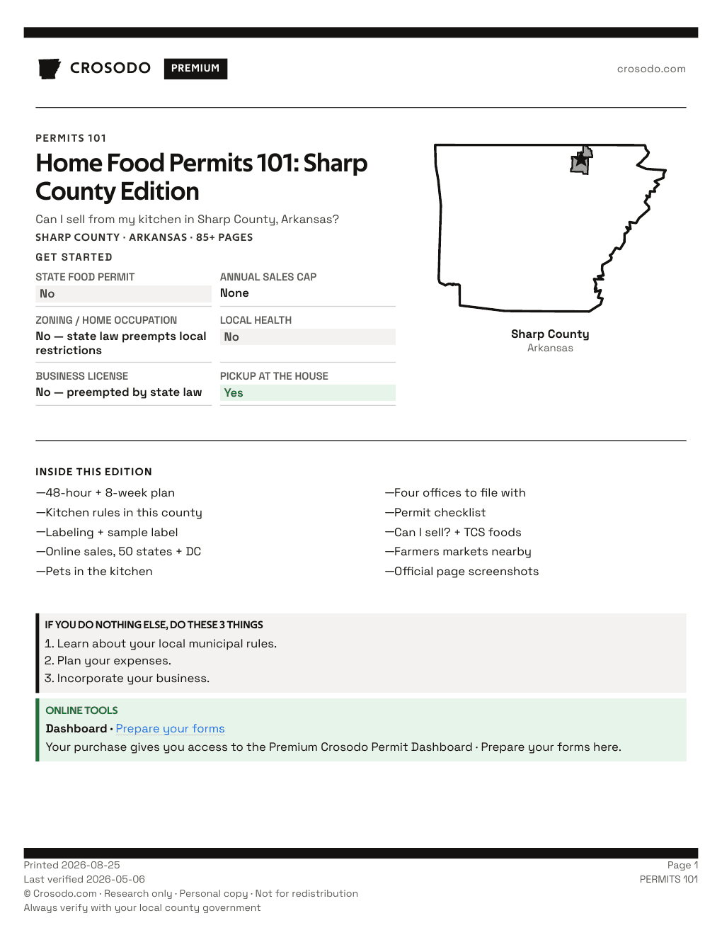 Permit Guide 101 cover for Sharp County