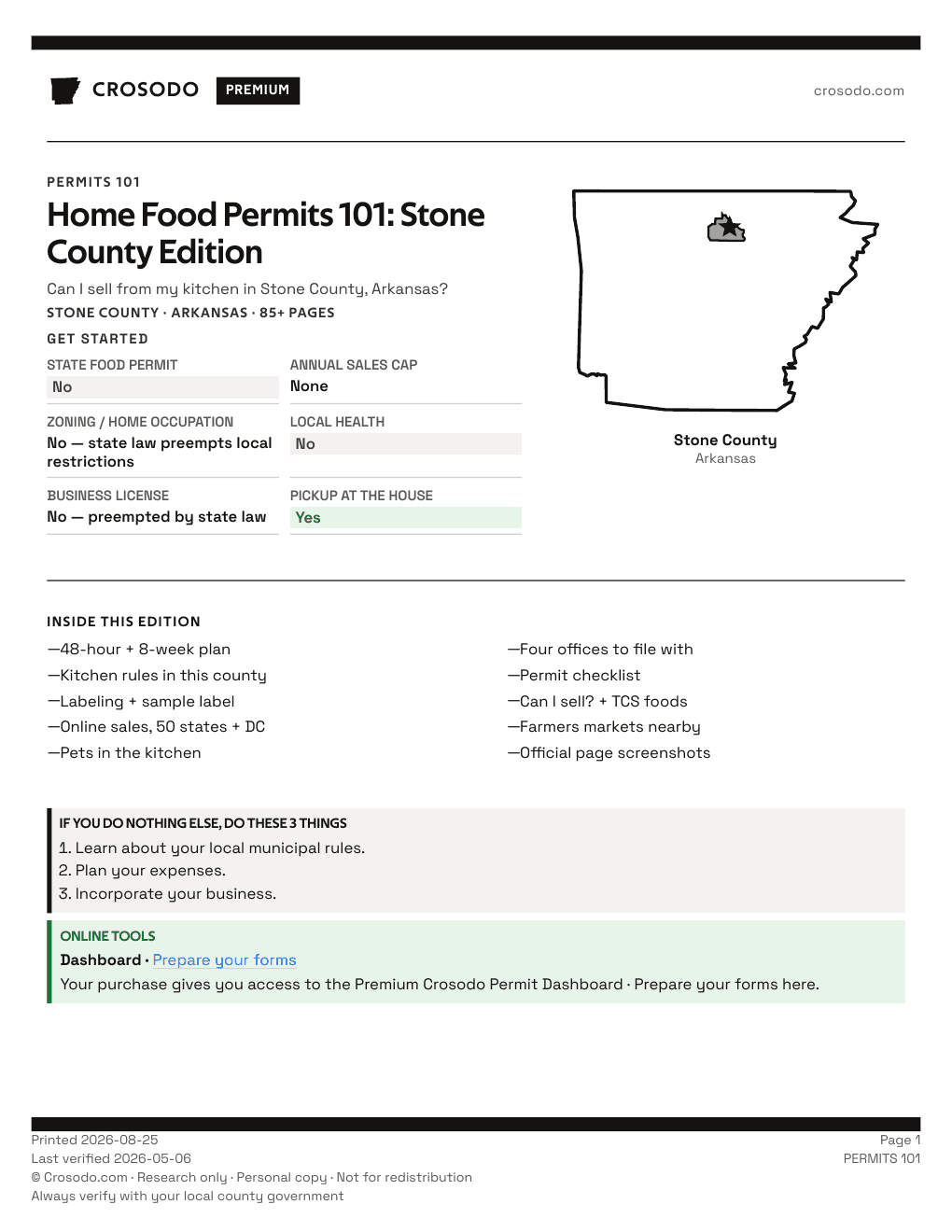 Permit Guide 101 cover for Stone County
