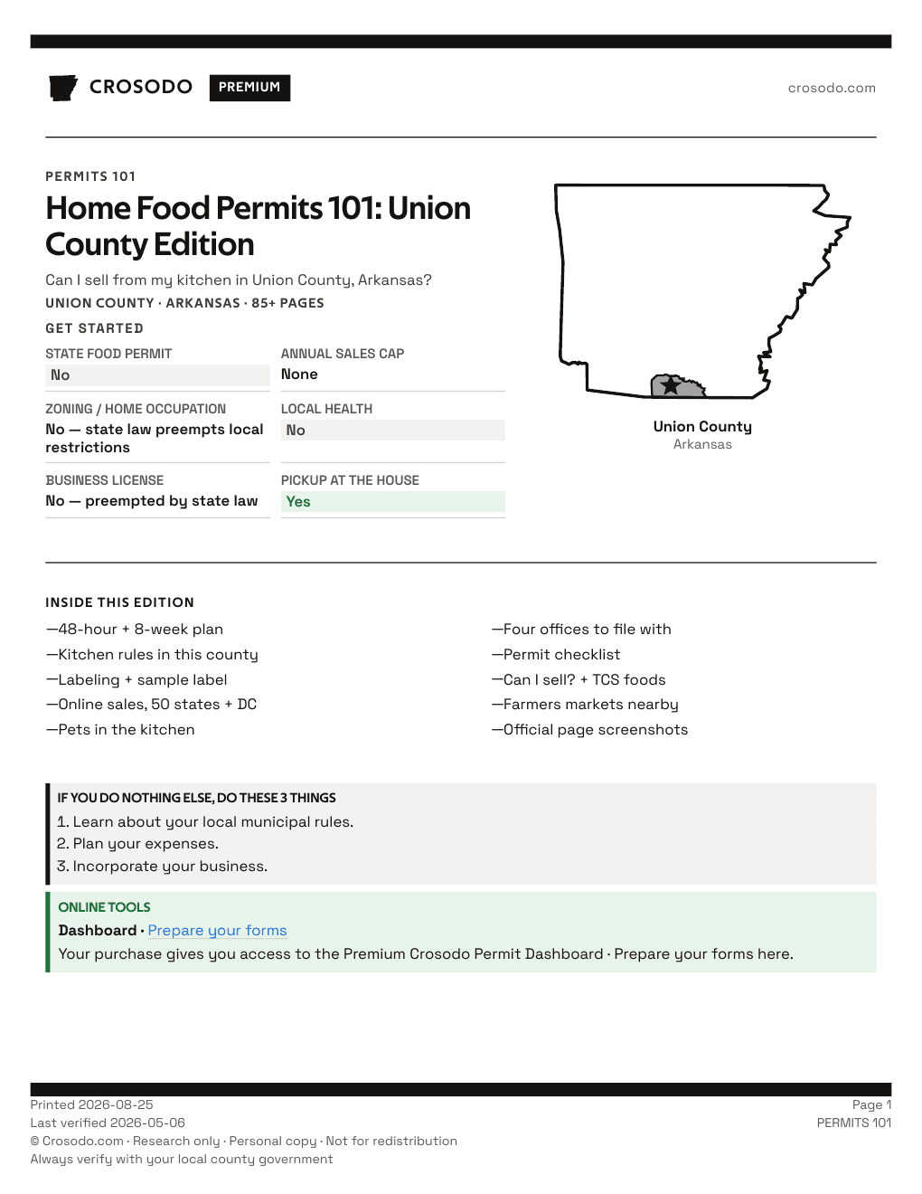 Permit Guide 101 cover for Union County