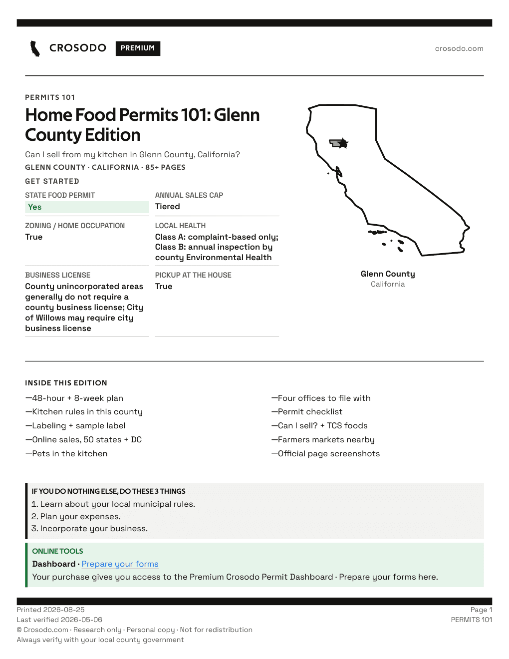 Permit Guide 101 cover for Glenn County