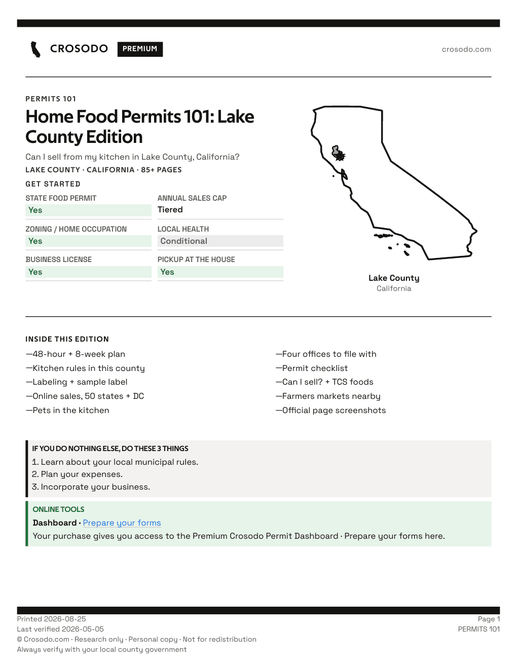 Permit Guide 101 cover for Lake County